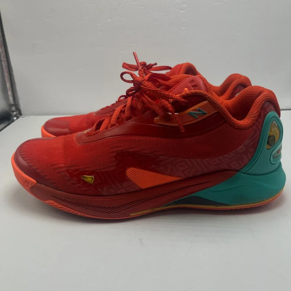 New Balance Kawhi IV Red Teal Basketball Shoes Mens 9 Wide 2E BBKLSWB4